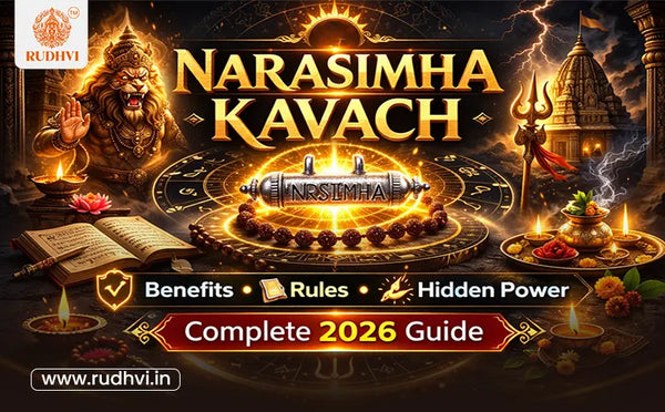 Narasimha Kavach pendant with mantra engraving and divine protection energy theme