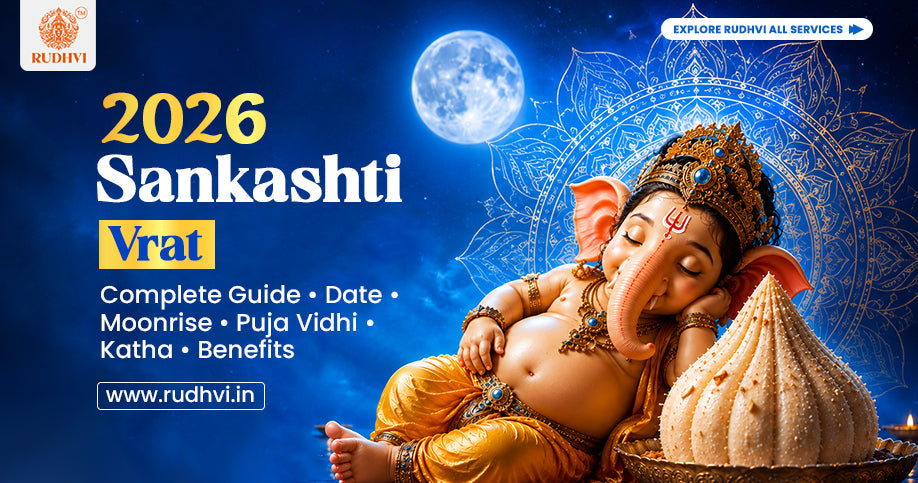 Sankashti Chaturthi 2026 with Lord Ganesha, complete calendar, moonrise timings, Ganesh Puja Vidhi, Vrat Katha and fasting guide