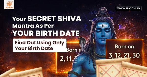 Secret Shiva Mantra according to birth date with Lord Shiva illustration