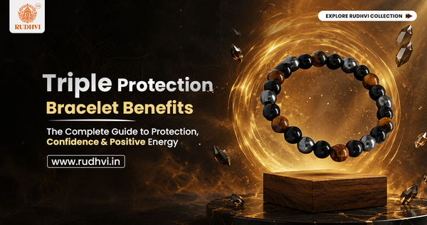 Triple Protection Bracelet made with Black Obsidian Tiger Eye and Hematite natural crystal beads