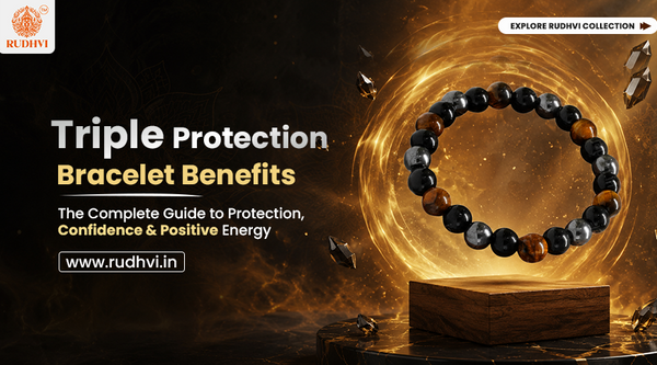 Triple Protection Bracelet made with Black Obsidian Tiger Eye and Hematite natural crystal beads