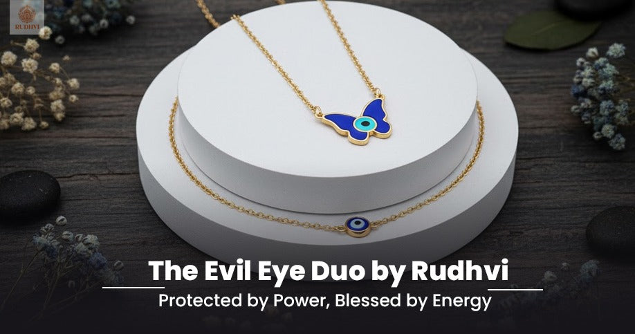 The Power Duo: Evil Eye Pendant & Bracelet – Protect Your Aura, Attract Positive Energy, and Boost Luck