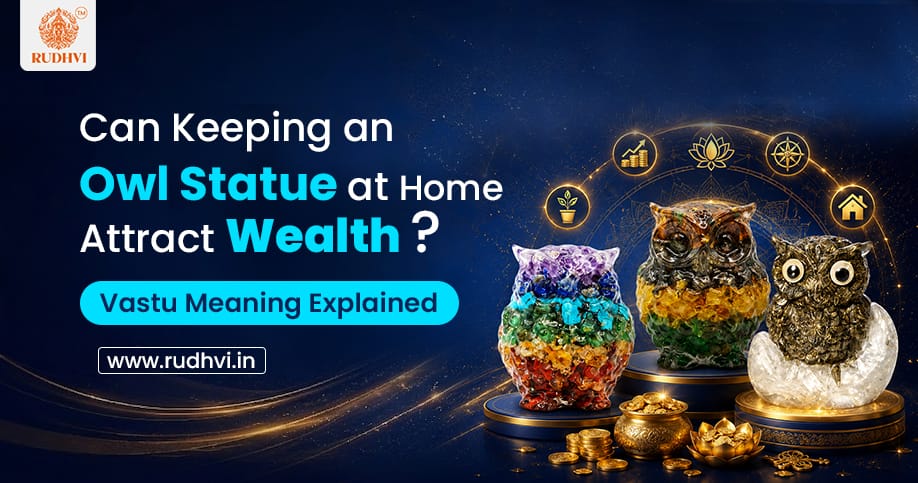 Crystal owl statues for wealth attraction and vastu home décor with spiritual background