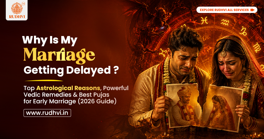 Why Is My Marriage Getting Delayed? Common astrological reasons, horoscope doshas, and traditional Vedic remedies for marriage delay.