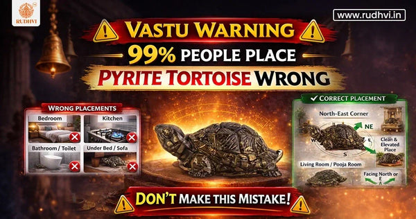 Pyrite Tortoise placed in North-East direction according to Vastu for wealth and prosperity