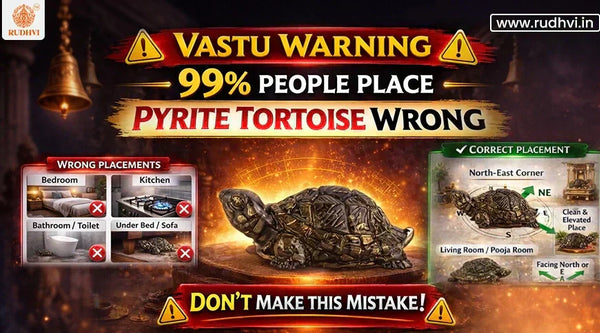 Pyrite Tortoise placed in North-East direction according to Vastu for wealth and prosperity
