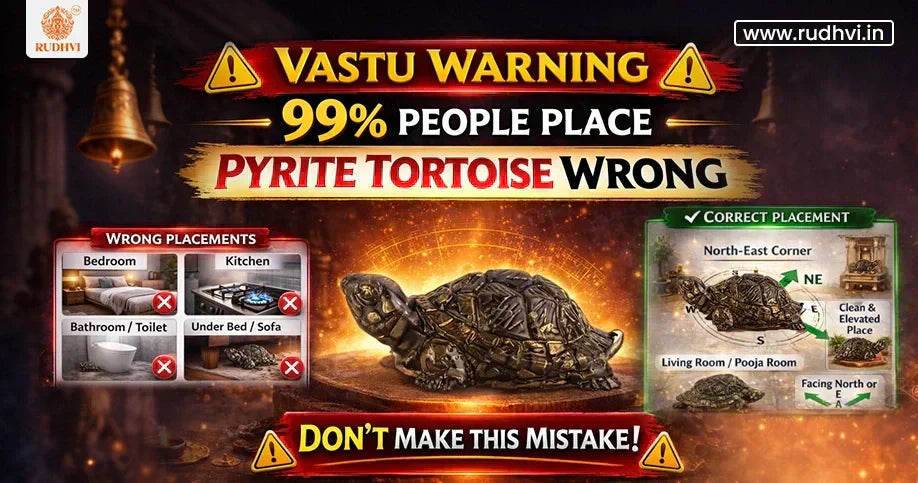 Pyrite Tortoise placed in North-East direction according to Vastu for wealth and prosperity