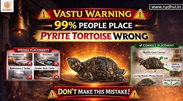 Pyrite Tortoise placed in North-East direction according to Vastu for wealth and prosperity