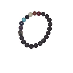 7 chakra Crystal with Lava Stones