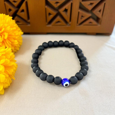 (Black Tourmaline with evil eye) No Nazar Evil Eye
