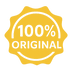 Yellow badge with '100% Original' text on a white background