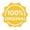Yellow badge with '100% Original' text on a white background