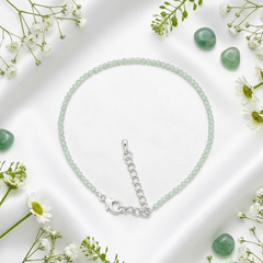 Natural Green Aventurine Crystal Anklet – Adjustable Luck & Prosperity Anklet
