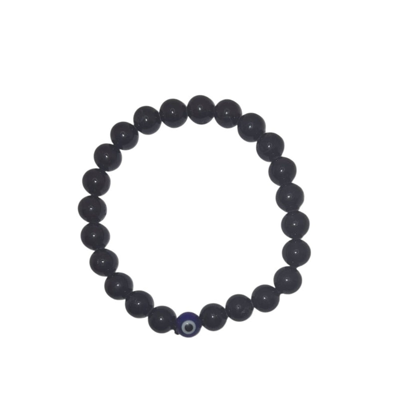 (Black Tourmaline with evil eye) No Nazar Evil Eye