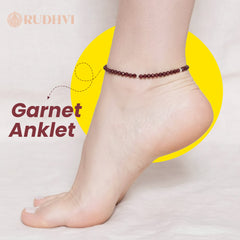 Rose Quartz Chips Bracelet x Garnet Anklet Duo