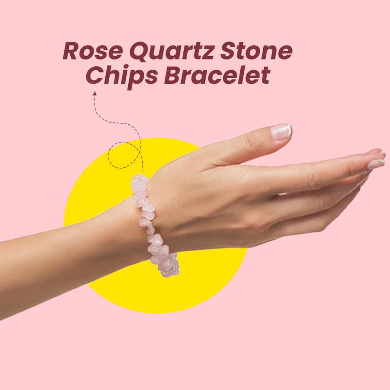 Rose Quartz Chips Bracelet x Garnet Anklet Duo