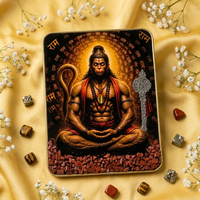 Surya Hanuman Tiger Eye Frame – Courage, Protection & Success Energy Wall Decor