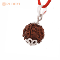 Close-Up View of Original Nepali 4 Mukhi Rudraksha Bead
