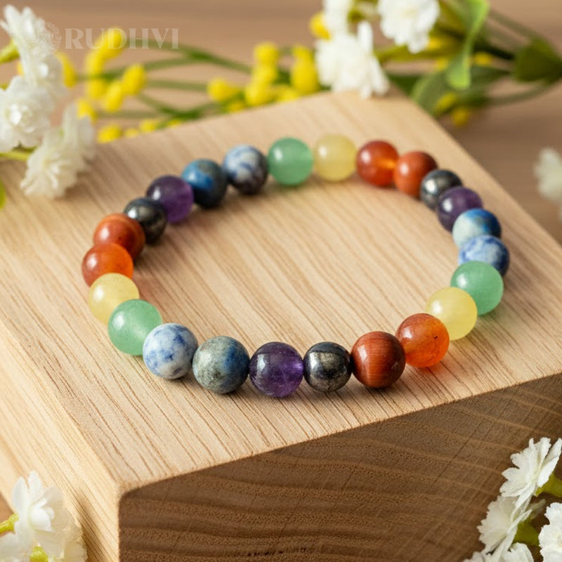 7 chakra bracelet positive energy stones-Rudhvi