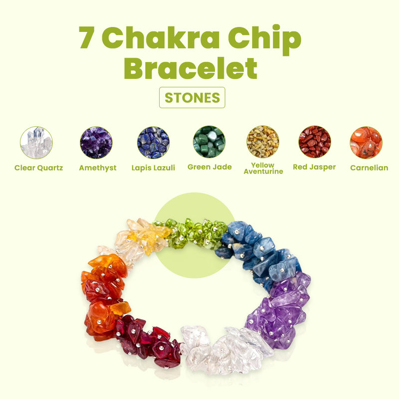 7 Chakra Chip Bracelet – Energy Balance, Healing & Positive Vibes