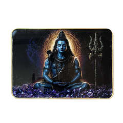 Mahadev Amethyst Aura Frame with Natural Amethyst & Pyrite | Rudhvi