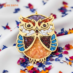 7 Chakra Money Owl Crystal – Wealth, Balance & Prosperity Symbol