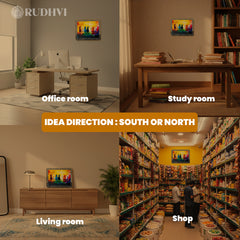 7 Running Horses Pyrite Money Magnet Frame – Wealth, Success & Good Luck | Rudhvi