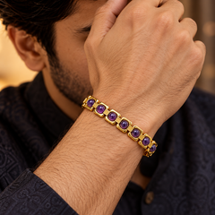 Amethyst Bracelet for Calm, Stress Relief, Sleep & Clarity | Metal Amethyst Bracelet