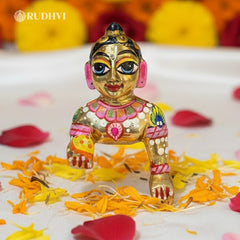 Astadhatu Laddu Gopal Murti for Home Mandir | Sacred 8-Metal Bal Gopal Idol for Puja & Vastu