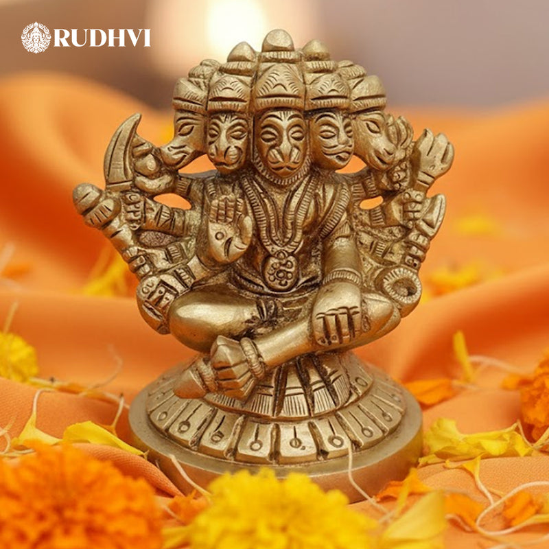 Ashtadhatu Panchmukhi Hanuman Murti for Protection, Strength & Spiritual Power | Rudhvi