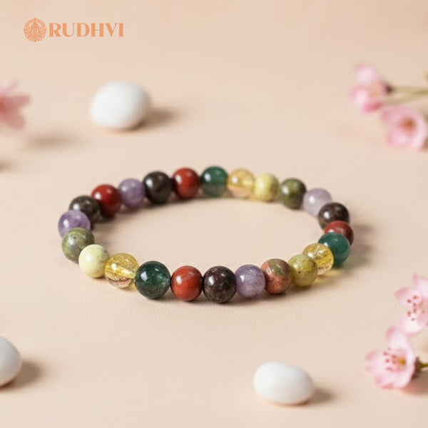 Aura Protection Wellness Bracelet – Negative Energy Shield & Emotional Balance | Rudhvi