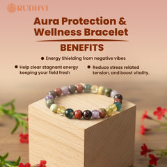 Aura Protection Wellness Bracelet – Negative Energy Shield & Emotional Balance | Rudhvi