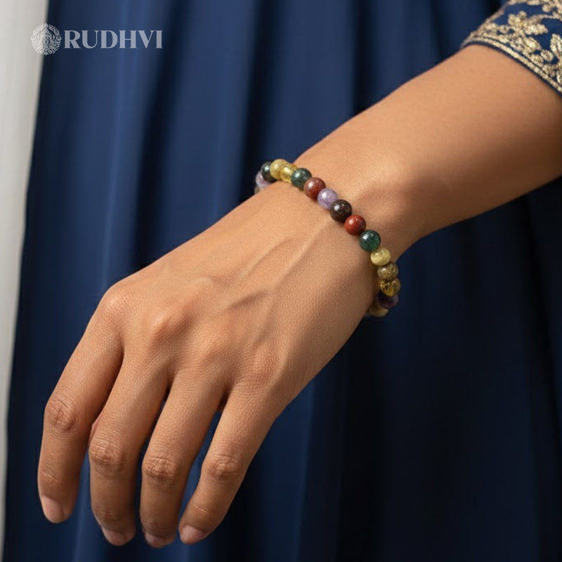 Aura Protection Wellness Bracelet – Negative Energy Shield & Emotional Balance | Rudhvi