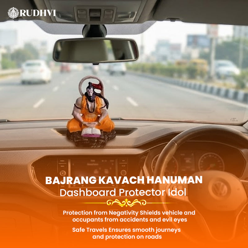 Bajrang Kavach Hanuman Dashboard Idol – Car Protection & Positive Energy