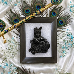 Bal Gopal Pyrite Selenite Frame | Wealth & Peace Vastu Decor