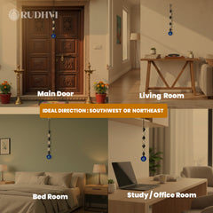 Nazar Suraksha Evil Eye Protection Hanging with Tourmaline | Rudhvi™