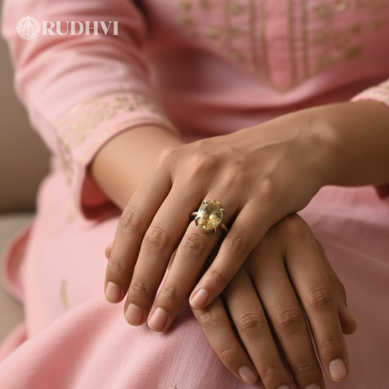 Natural Citrine Ring – Abundance, Confidence & Positive Energy