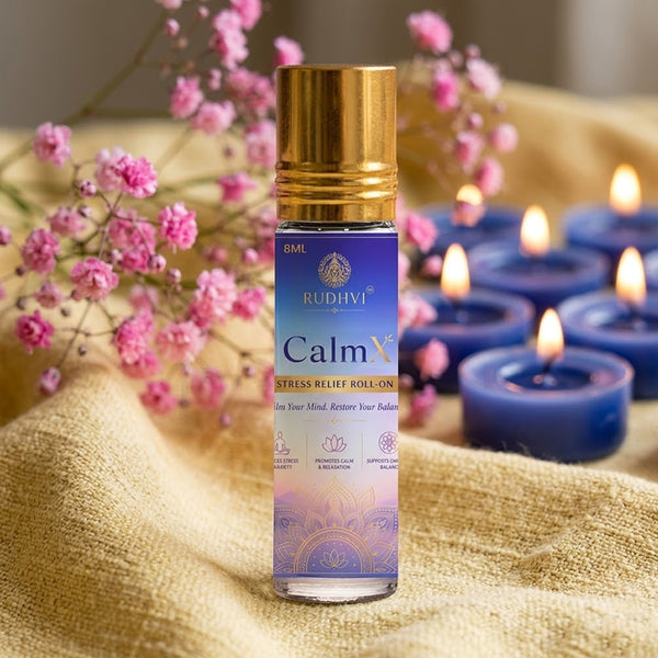 Rudhvi CalmX Stress Relief Roll On (8ml) | Instant Calm & Relaxation