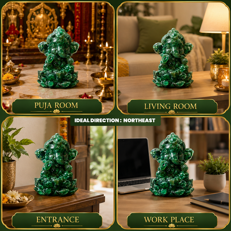 Crystal Ganesh Idol for Home & Office | Crystal Ganesha Ganpati Idol