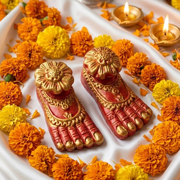 Devi Maa Charan Paduka – Divine Goddess Feet for Home Temple & Vastu
