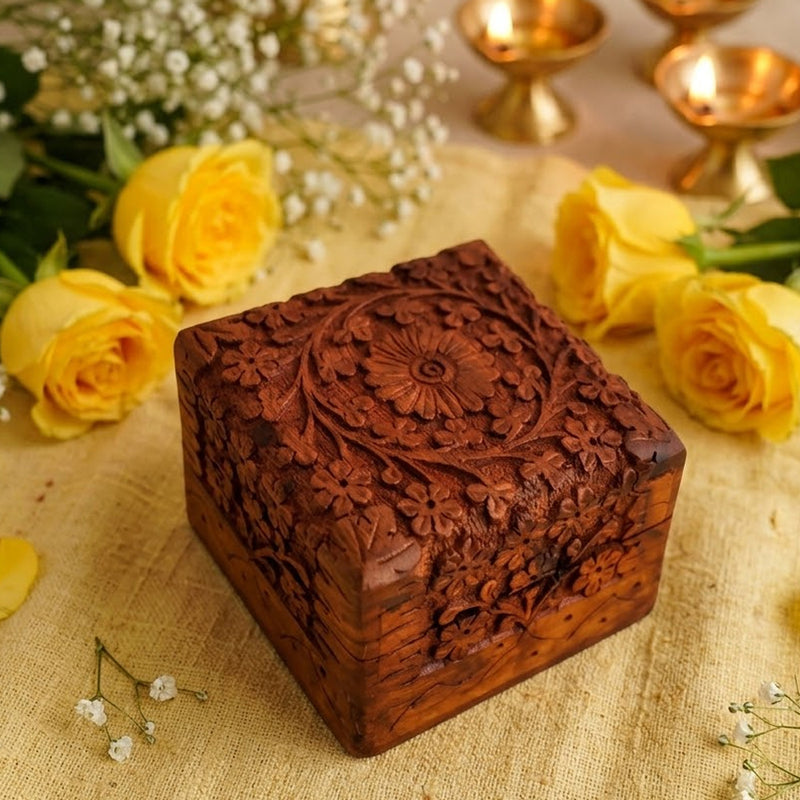 Luxury Handcrafted Wooden Gift Box for Jewelry, Crystals & Spiritual Items
