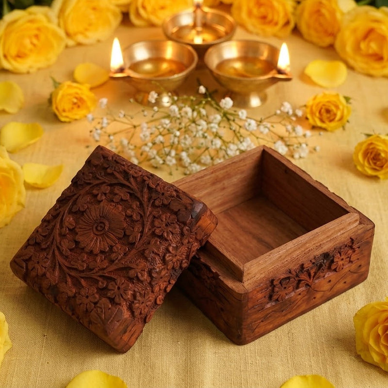 Luxury Handcrafted Wooden Gift Box for Jewelry, Crystals & Spiritual Items