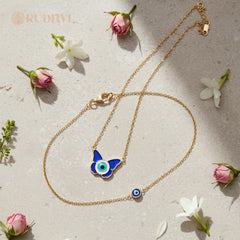 Evil Eye Pendant x Bracelet Duo