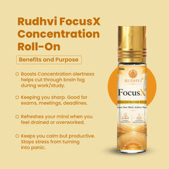 Concentration Roll On for Focus & Brain Clarity |  Rudhvi FocusX