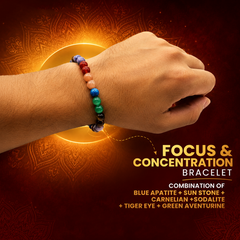 Focus & Concentration Crystal Bracelet | Mental Clarity & Productivity