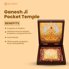 Ganesh Ji Pocket Temple – Portable  Ganesh Blessings for Protection,& Success