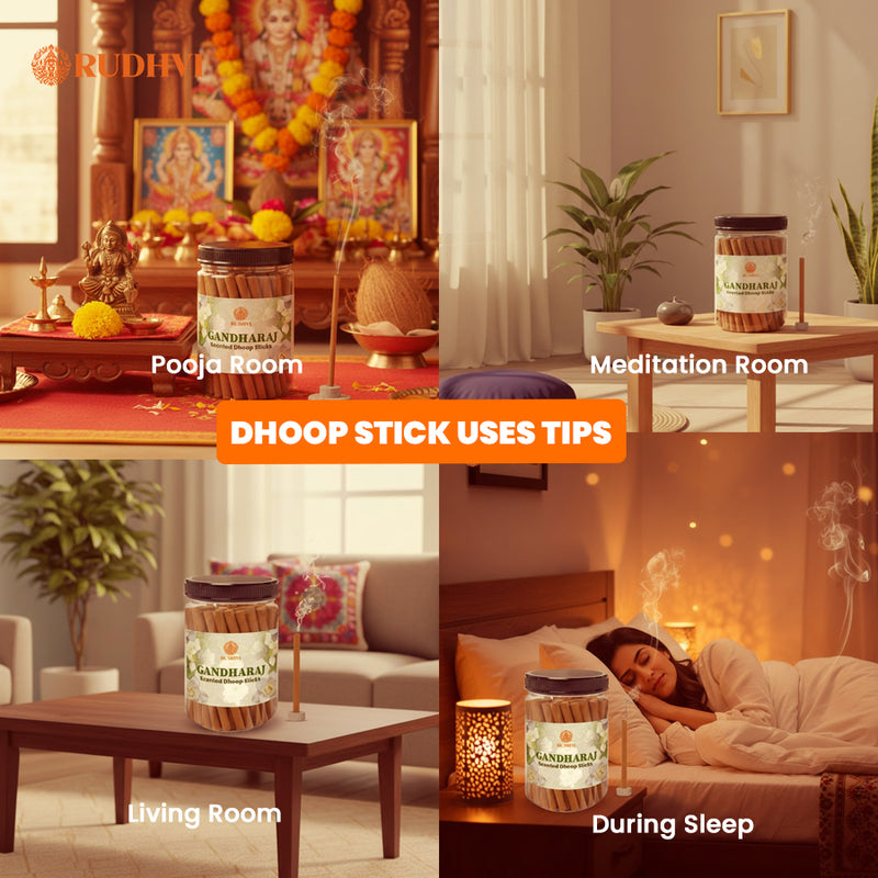 Gandharaj Scented Dhoop Sticks – Floral Aroma for Puja, Meditation & Home Fragrance
