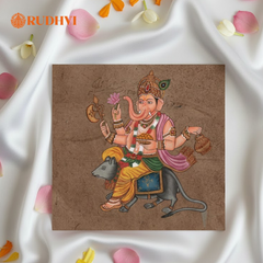 Ganesha Mouse Vahana Handmade Hindu Deity Art – Wisdom, Prosperity & Obstacle Removal
