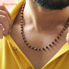 Gold Plated Sandalwood Mala – Calmness, Focus & Spiritual Harmony | Rudhvi