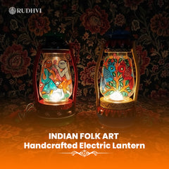 Indian Folk Art Handcrafted Electric Lantern